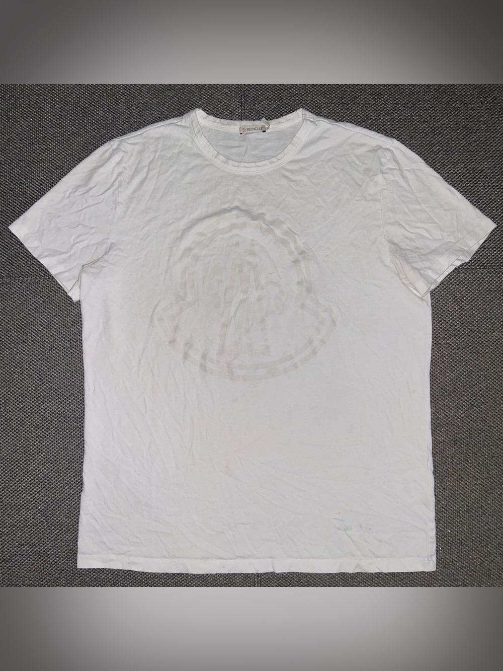 Moncler Bell Logo Print Maglia T-Shirt White Men’s Size XL